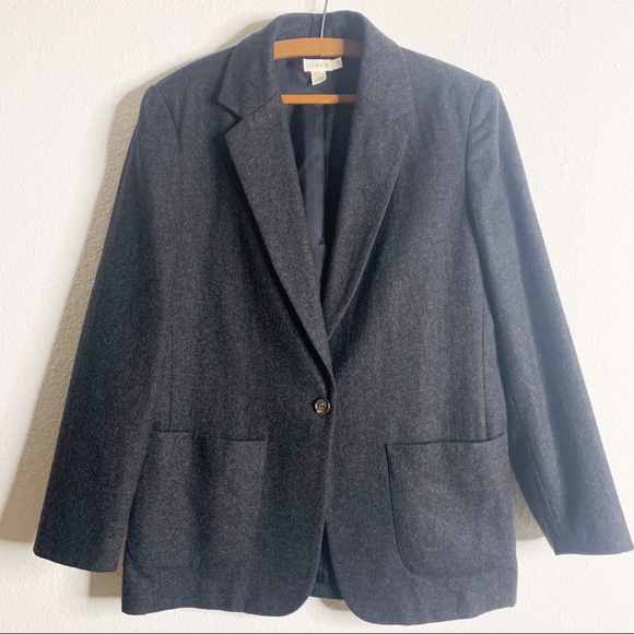 J. Crew Jackets & Coats Vintage Jcrew Gray Wool Blend Blazer Jacket
